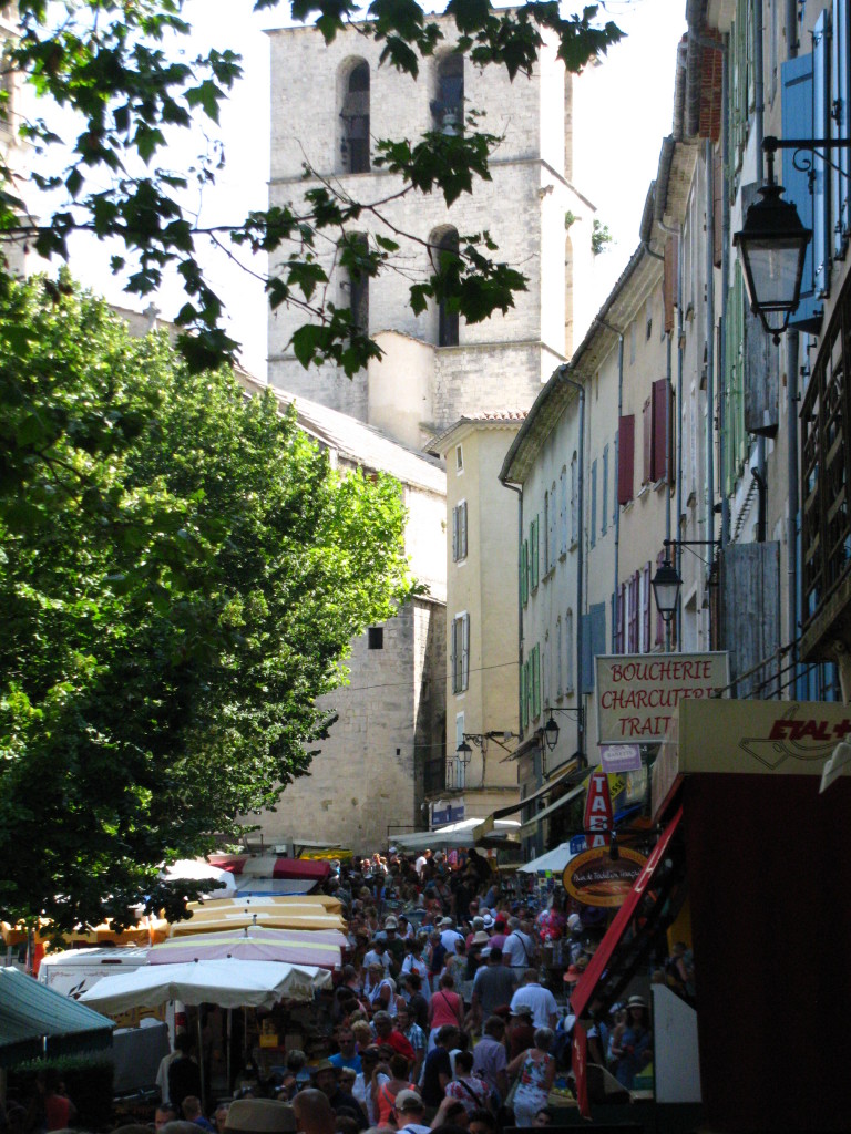 Farmer's market in Forcalquier - crowds didn't bother me at least...