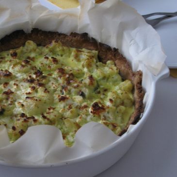 Cauliflower, Sheep Feta and Sesame Pie