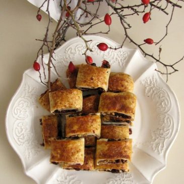 Dried Cranberries and Walnuts Rugelach