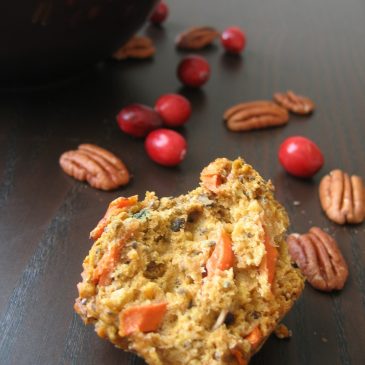 Pumpkin, Carrot and Cranberries Muffins