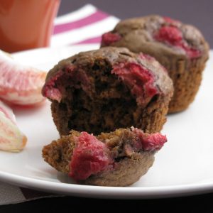 Raspberry Buckwheat Oat Muffins