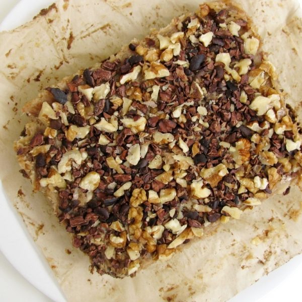 Raw Walnut Bars with Date Caramel culinary postcards