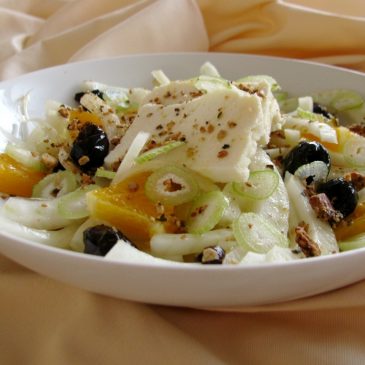 Zimska salata od koromača s narančom i skutom