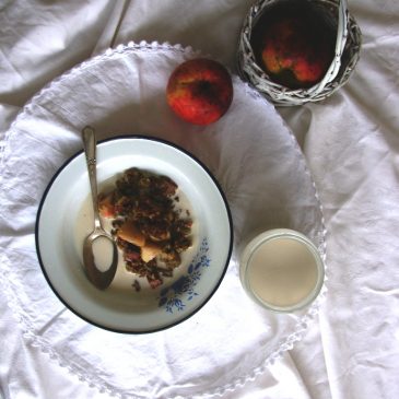 Rhubarb and Apple Crumble {grain-free, sugar-free}