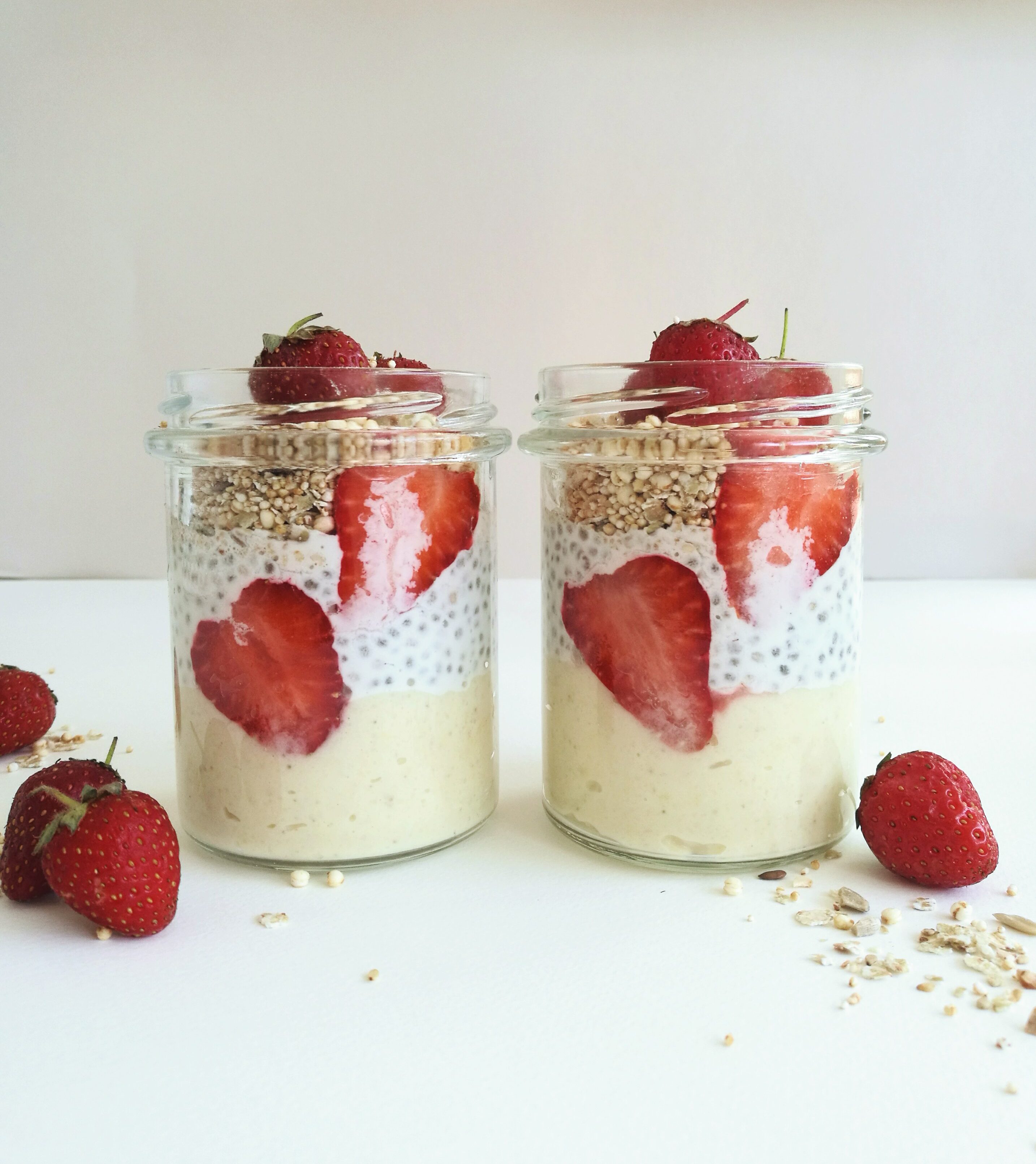  Strawberry and White Chocolate Chia Parfaits