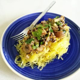 Spaghetti Squash with Mushrooms and Quinoa